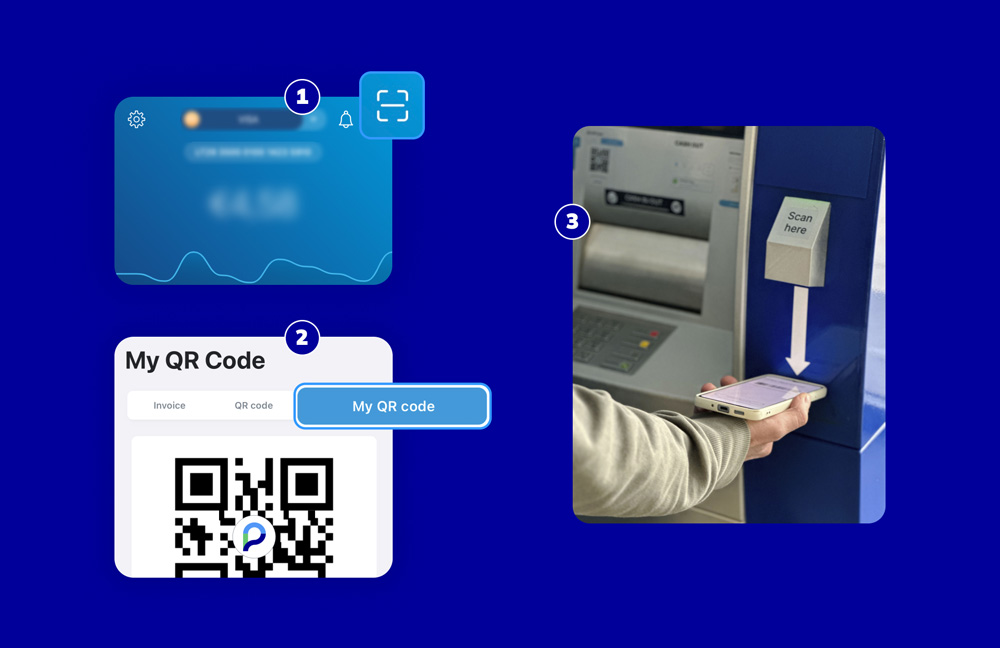 How to deposit money into the Paysera ATM?