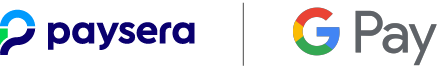 Paysera logo and Google pay logo